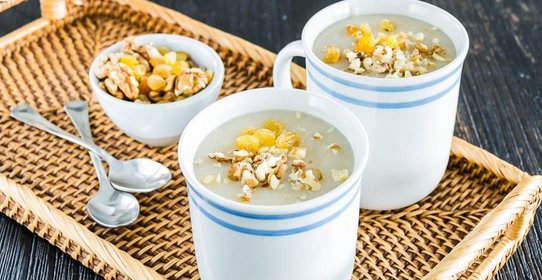 Овсяный кисель с орехами