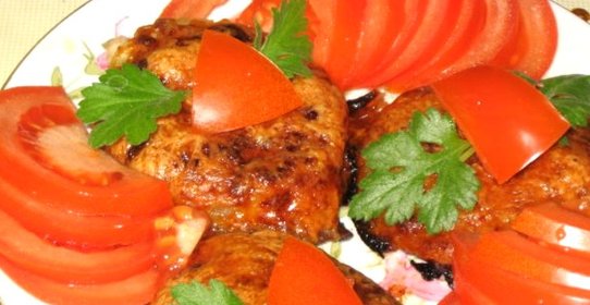 Свиные отбивные с сыром