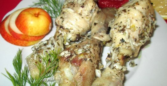 Курица под лимонно-чесночным соусом