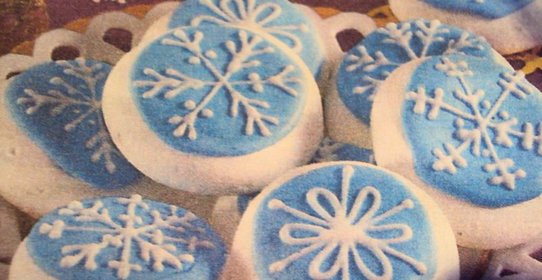 Меренги «Снежинки» в глазури