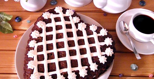 Торт в виде сердца