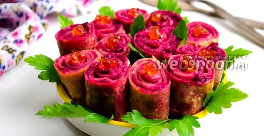 Закуска из блинчиков «Розочки»