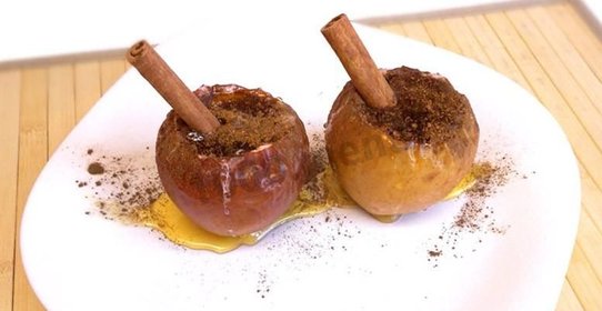 Яблоки запеченные с корицей и медом
