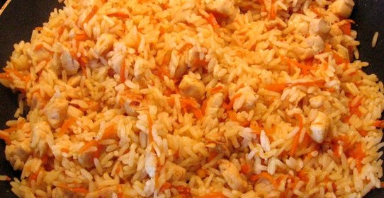 Плов быстрого приготовления с курицей