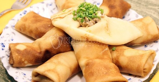 Блины с грибами