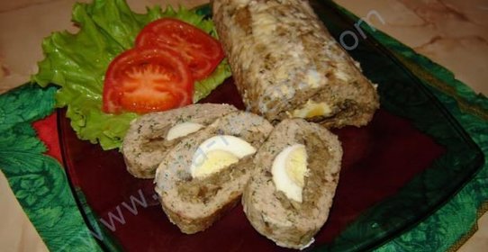 Большой мясной рулет