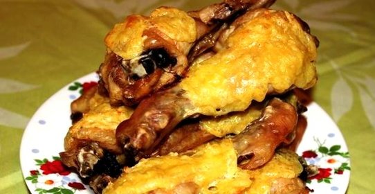 Куриная голень с сыром