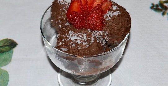 Шоколадное мороженое с орехами