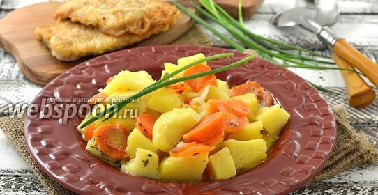 Картофель тушёный в молоке в мультиварке