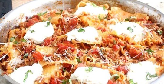 Лазанья в сковороде