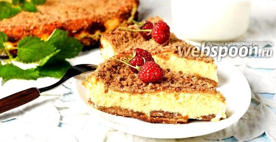 Творожная запеканка с печеньем