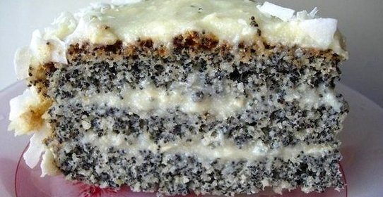 Маково-кокосовый торт