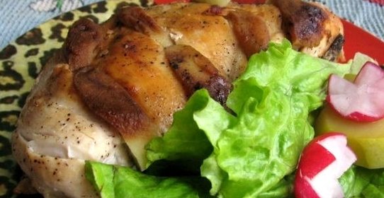 Куриная грудка с яблоками