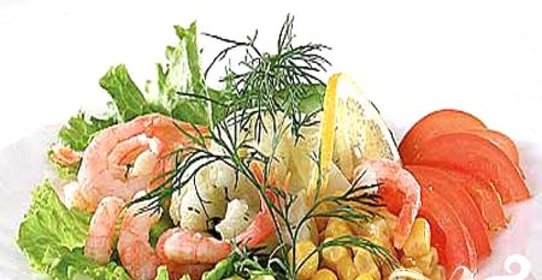 Овощи с креветками