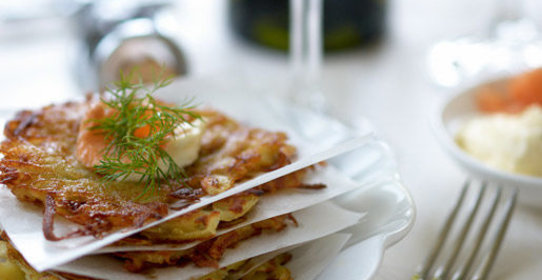 Драники с лососем