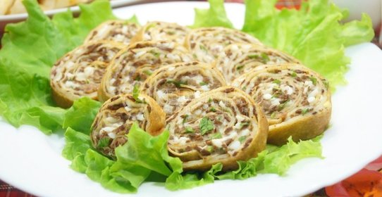 Салат из грибов и креветок