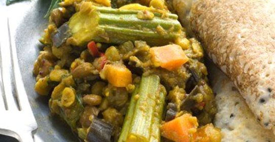 Мускатная тыква с чечевицей