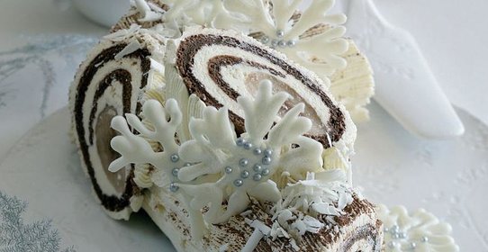 Новогоднее полено с бананами