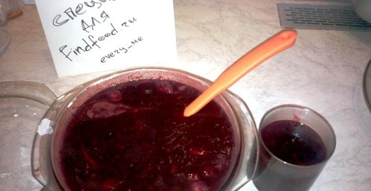 Рябиновый кисель с яблоками