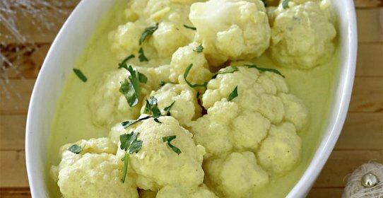 Цветная капуста в кокосовом молоке