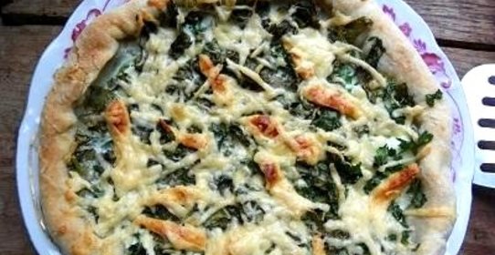 Пирог со щавелем петрушкой и зеленым луком