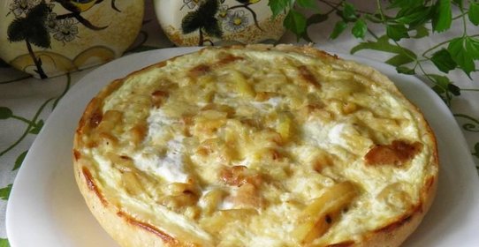 Пирог в мультиварке с грибами