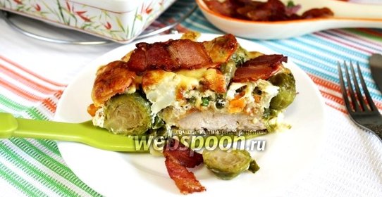 Свиные отбивные с овощами и сыром в духовке