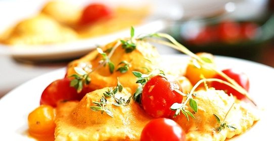 Равиоли со шпинатом и сыром