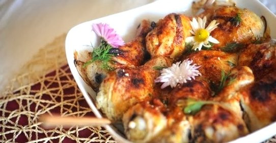 Куриные ножки с грибами