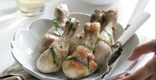 Куриные ножки с кленовым сиропом и тархуном