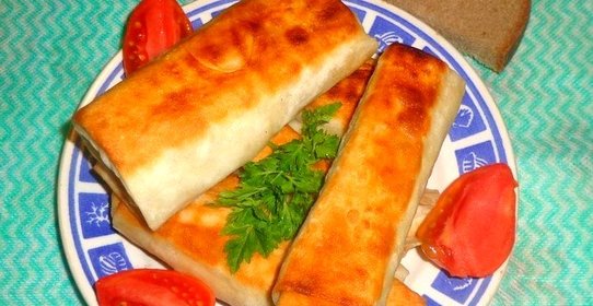 Рулеты из лаваша с рыбой