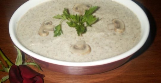 Грибной суп пюре со сметаной