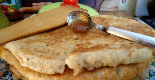 Постные блины из овсяных хлопьев