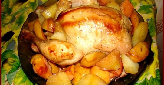 Курица с айвой