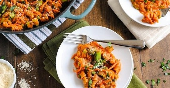 Осенняя паста с овощами