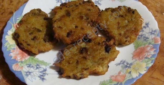 Драники с грибами