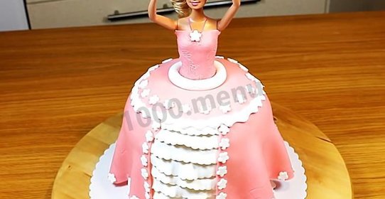 Торт Барби из мастики