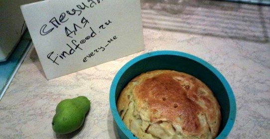 Диетический пирог с грушами