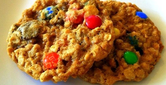 Овсяно-банановое печенье с M&M’s