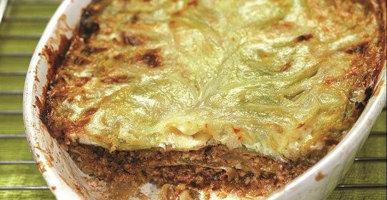 Лазанья из молодой капусты с орехами