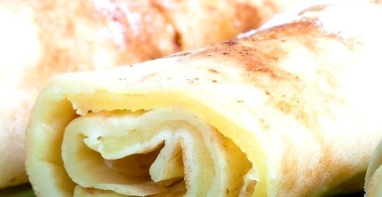 Блины с яблочным припеком