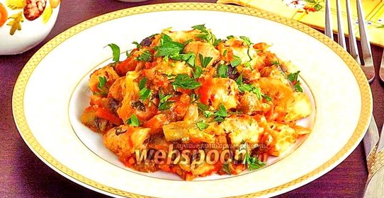 Овощное рагу с курицей