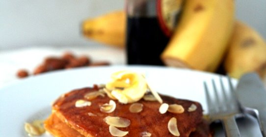 Блинчики с тыквой и бананом