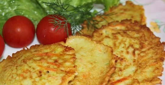 Оладьи из кабачков и картофеля