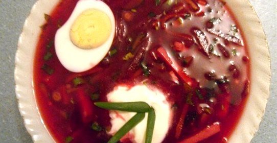 Свекольник с ветчиной