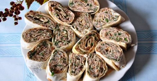 Рулет рыба в лаваше