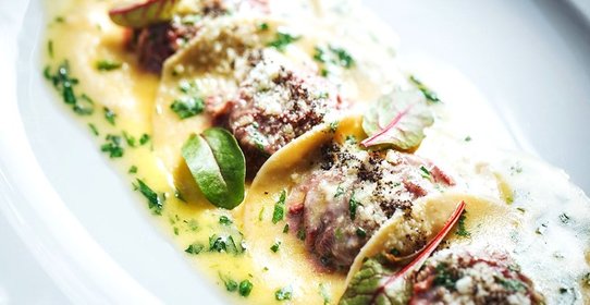 Равиоли со свеклой