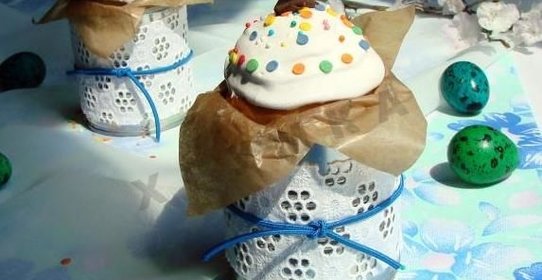 Куличи на желтках с вяленой вишней