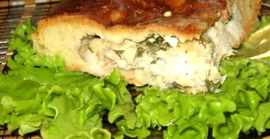 Рыбный пирог из дрожжевого теста