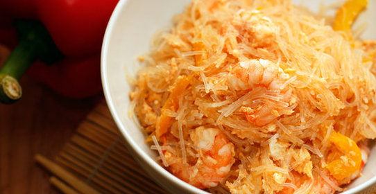 Стеклянная лапша с креветками